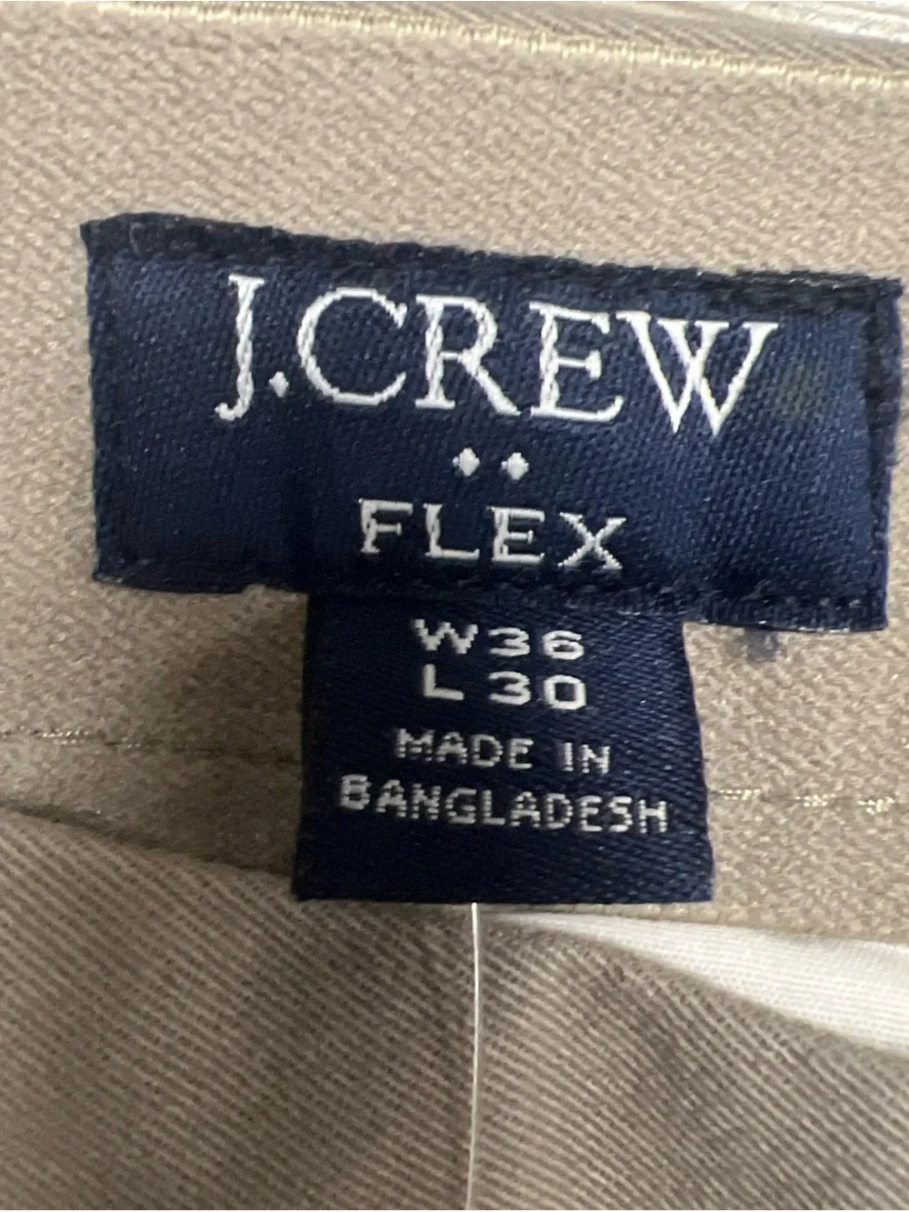 J.Crew Flex Slim Fit Chino Pants TruTemp 365 Mens 36x30 BZ109 NWT $118
